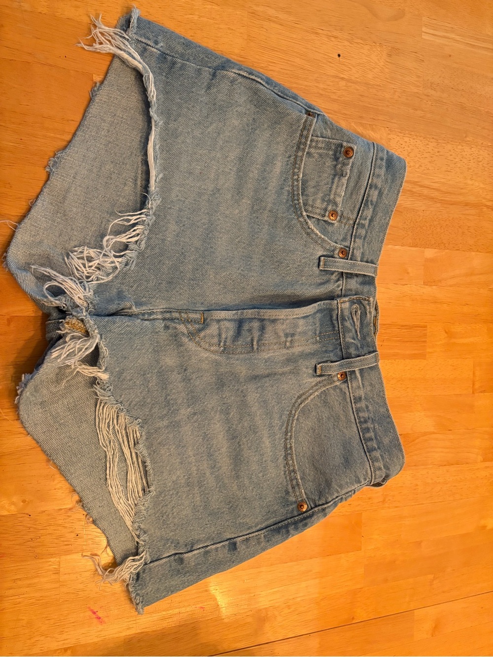 Levi's Light Blue Denim Cutoff Shorts